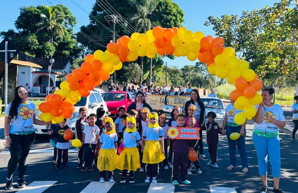 Caminhada marca ações do Maio Laranja em Anhanguera